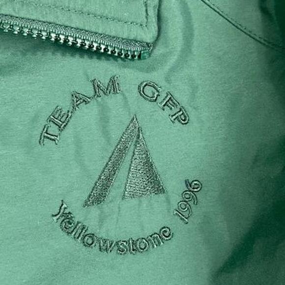 Rare VTG 90s Yellowstone NP Jacket 1996 Commemorative Patch Green XL   EUC - Picture 4 of 9